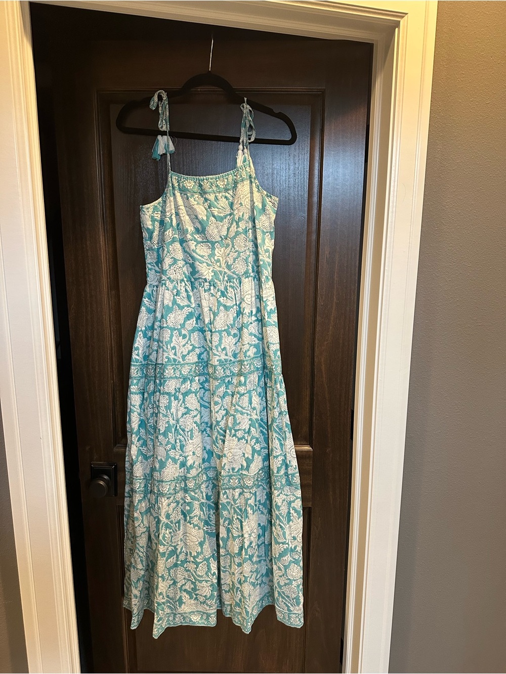 Marea teal floral print maxi dress - Picture 2 of 6